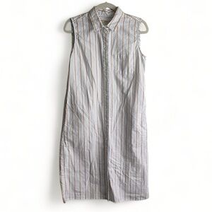 Bellerose sleeveless midi button down dress with pockets